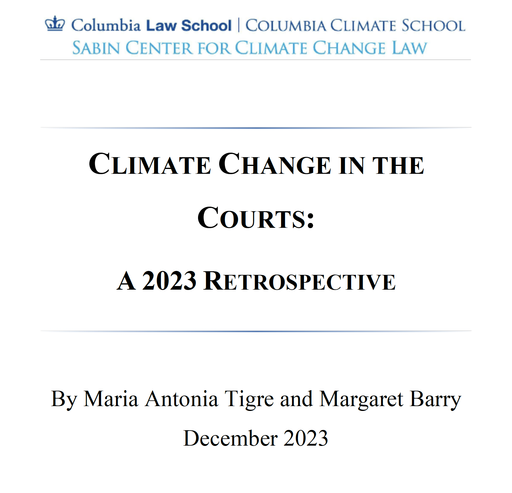 Sabin Center Publishes Report on Climate Litigation in 2023